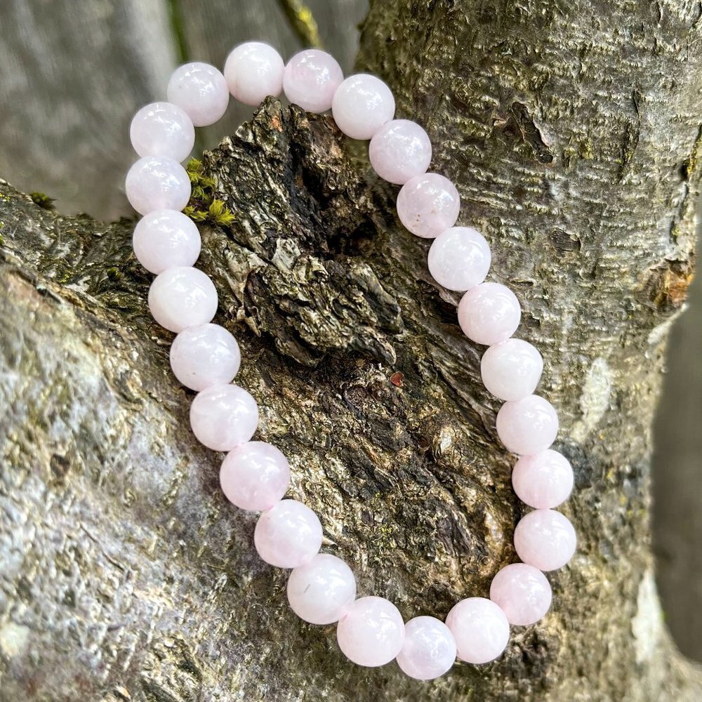 Rose Quartz Gemstone Bracelet | Handmade - Picture 3 of 4